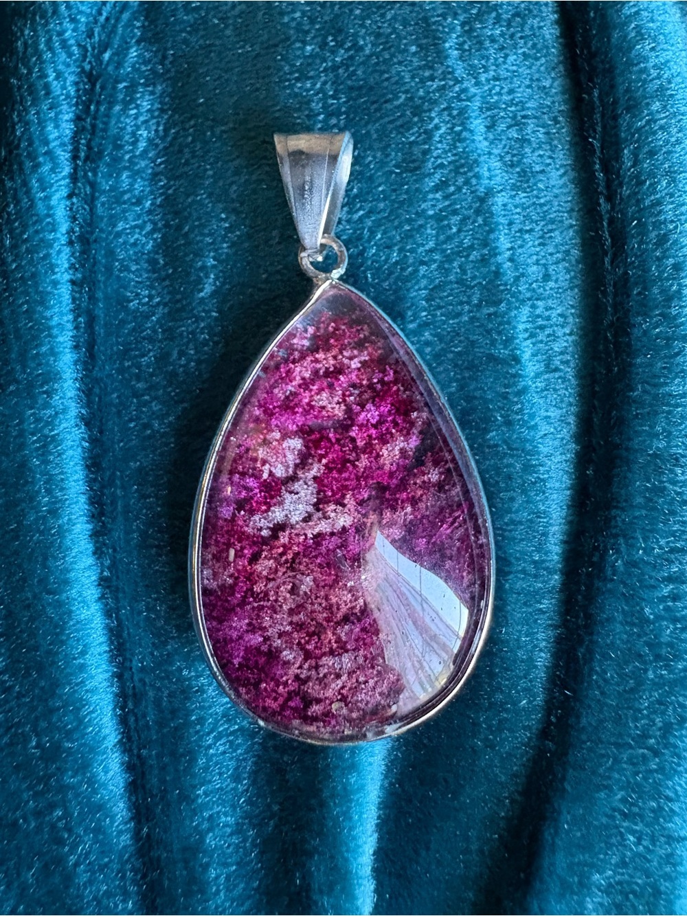 Chunky Purple Lodolite Pendant artisan handmade